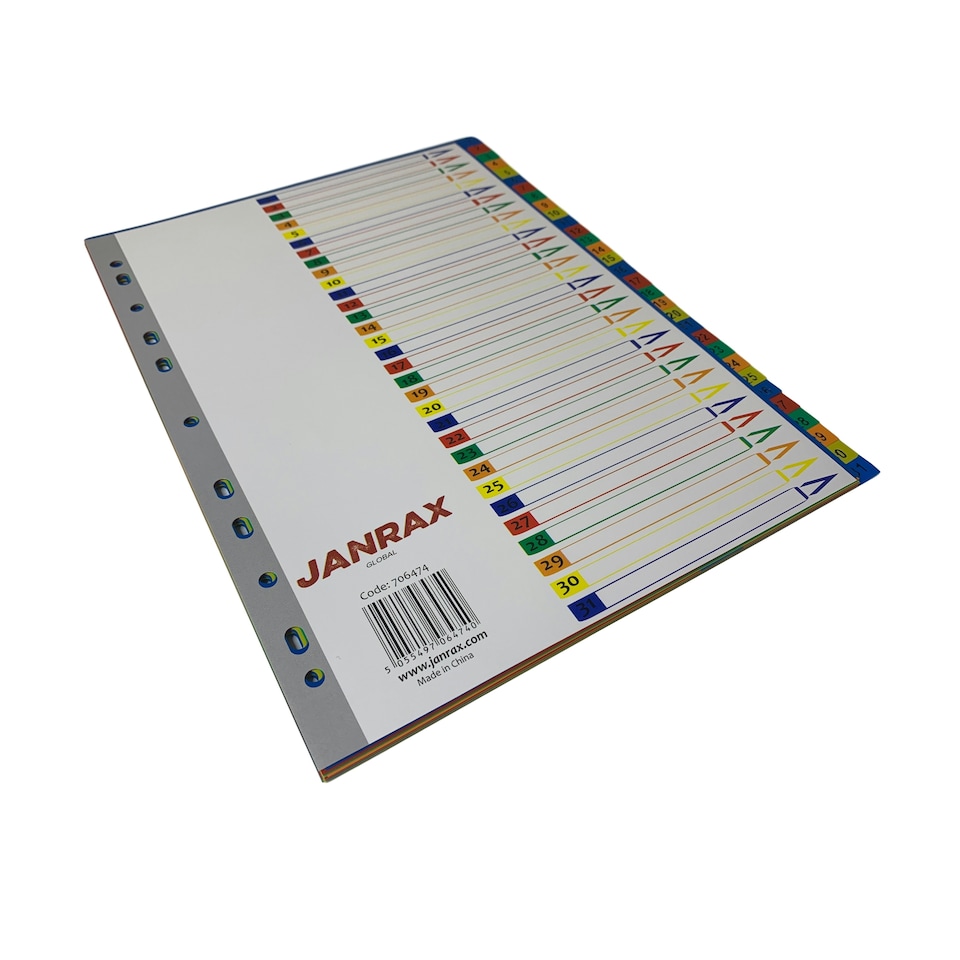 image 1 of A4 31 Part Polypropylene Dividers with Reinforced Index Cover
