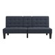 image 2 of Adalynn Convertible Sofa Bed Fabric Blue Blue | BLUE LINEN