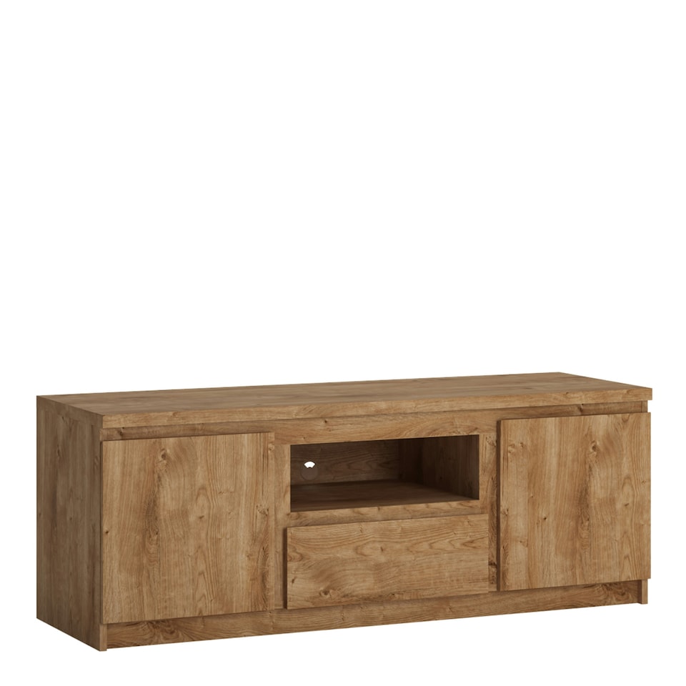 image 1 of Fribo 2 Door 1 Drawer 136cm wide TV Cabinet in Oak