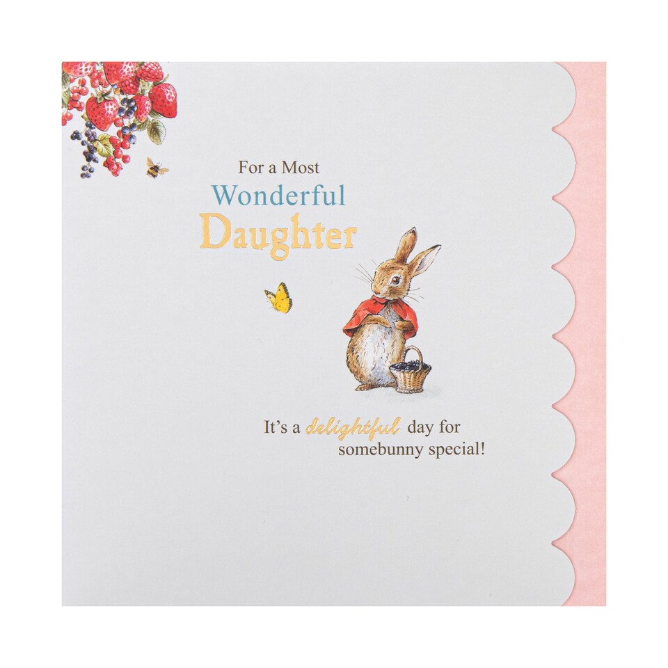 image 1 of Hallmark Birthday Card For Daughter - Beatrix Potter's Peter Rabbit Design