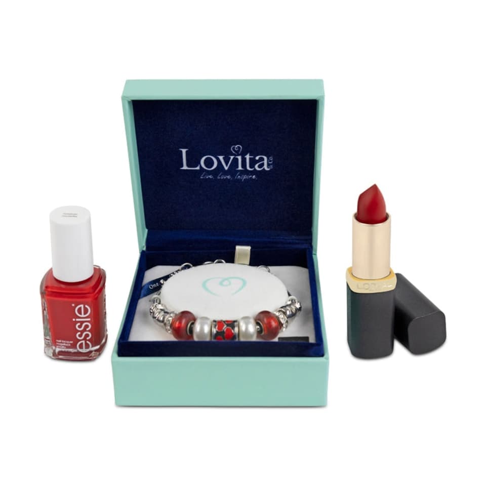 image 1 of Charm Bracelet, Lipstick & Nail Varnish Gift Set N/A