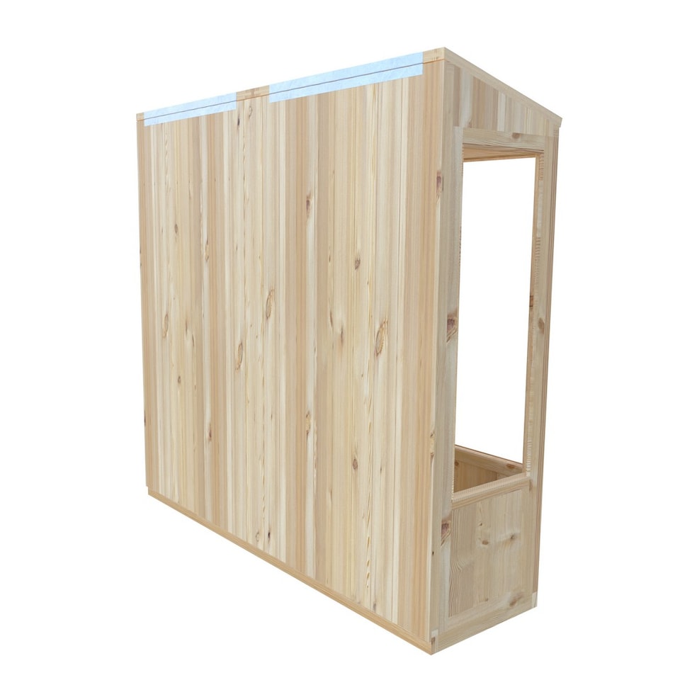 image 1 of Holme 7 x 2 Double Door Greenhouse - Timber - L59 x W210 x H200.7 cm