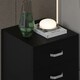 image 3 of FWStyle Tunis 3 Drawer Bedside Chest Matt Black