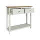 image 3 of Taberno Oak 2 Drawer Console Hallway Table Linen White White