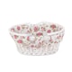 image 3 of Small White Swing Handle Wicker Shopper with Garden Rose Lining | Multi | Garden Rose