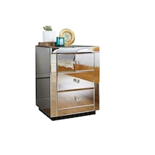 Furniturebox Italian Mirrored Bedside Table