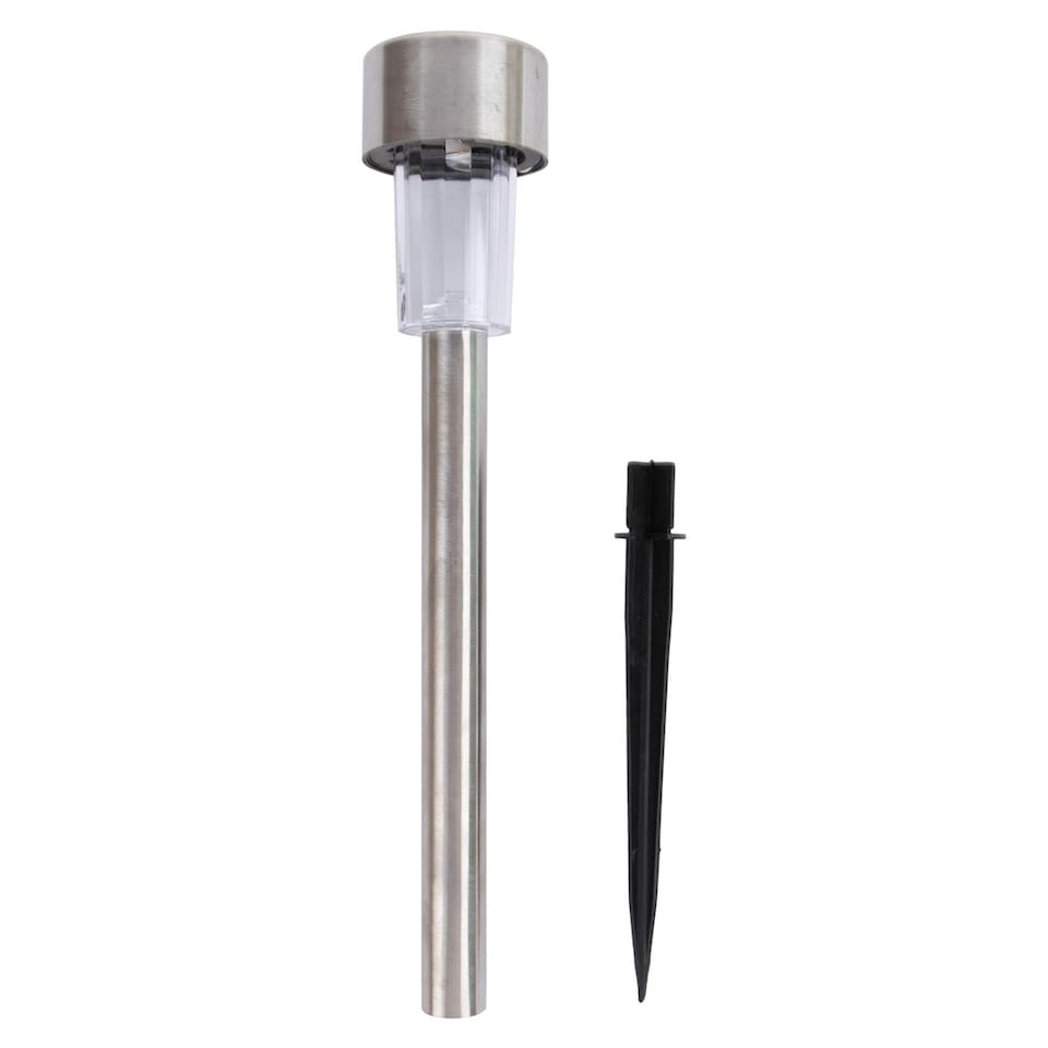 image 1 of Kingavon Stainless Steel Solar Pathway Light - 31.5cm - Silver Grey