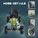 image 2 of HOMCOM Pedal Go Kart Ride On Racer Hand Brake EVA Tyre Adjustable Seat Green