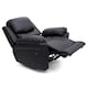image 3 of Madison Electric Bonded Leather Automatic Recliner Home Lounge Chair (Black)