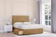 image 1 of Sloomy Highbury Mink Plush Divan Bed With Mattress 4 Drawers With 26" Strutted Headboard 4'6 Double | Brown | Mink | Double | 1