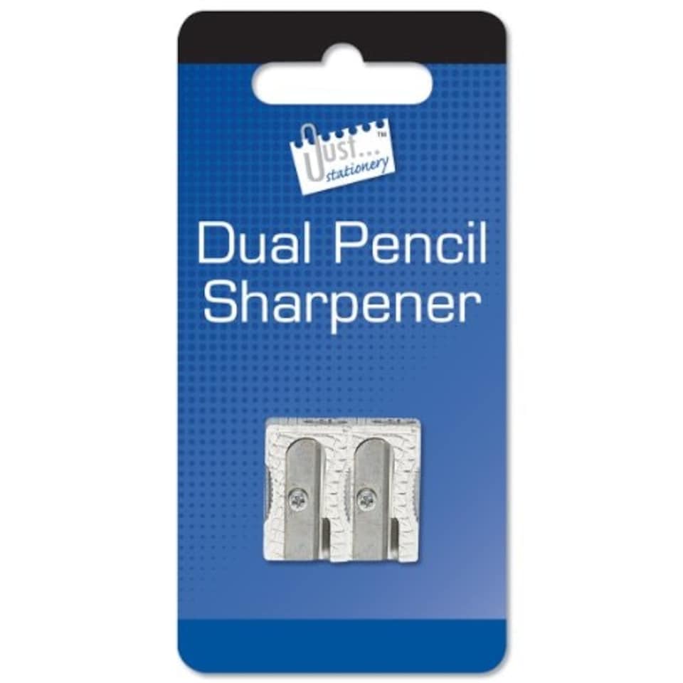 image 1 of Just Stationery Dual Hole Metal Pencil Sharpener
