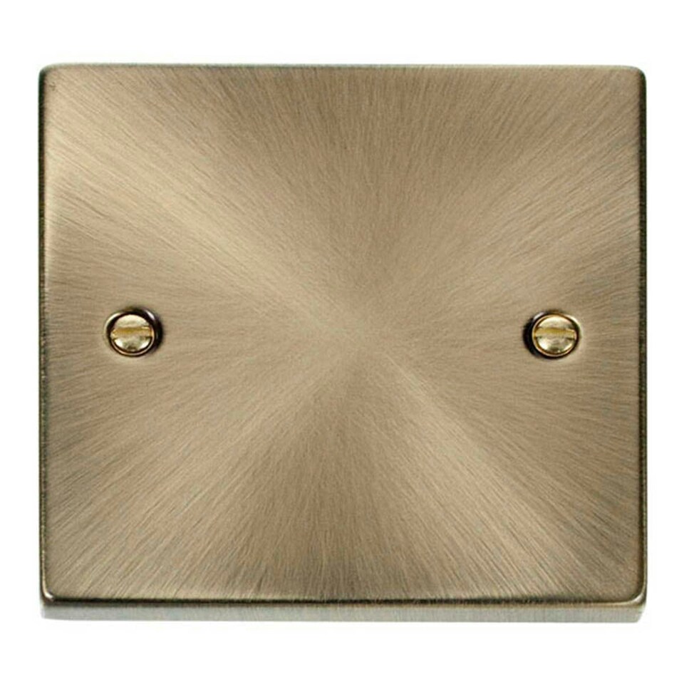 image 1 of SE HOME Antique Brass 1 Gang Blank Plate Brown | Antique Brass
