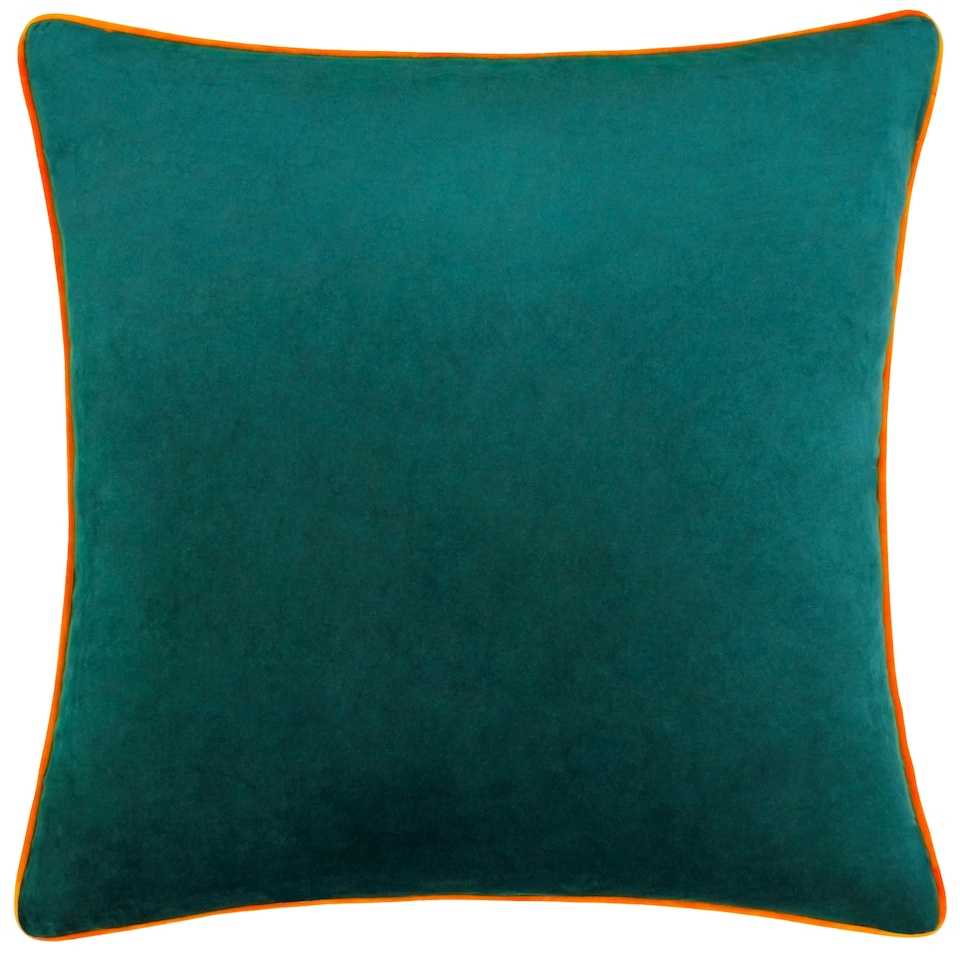image 1 of Furn Meridian Velvet Polyester Filled Cushion Blue | 45 cm x 45 cm