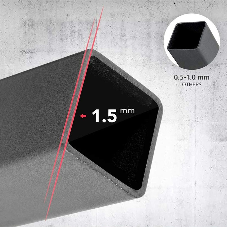 image 1 of Yaheetech Pair of Adjustable Squat Rack Black