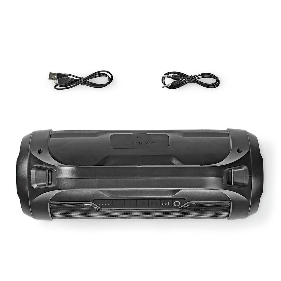 image 1 of Nedis Bluetooth Party Boombox Speaker, 120W Peak Power, 6H Playtime, IPX5 Waterproof, RGB LED Lights, Aux/MicroSD/USB Playback, Bluetooth 5.0, Handle - Black