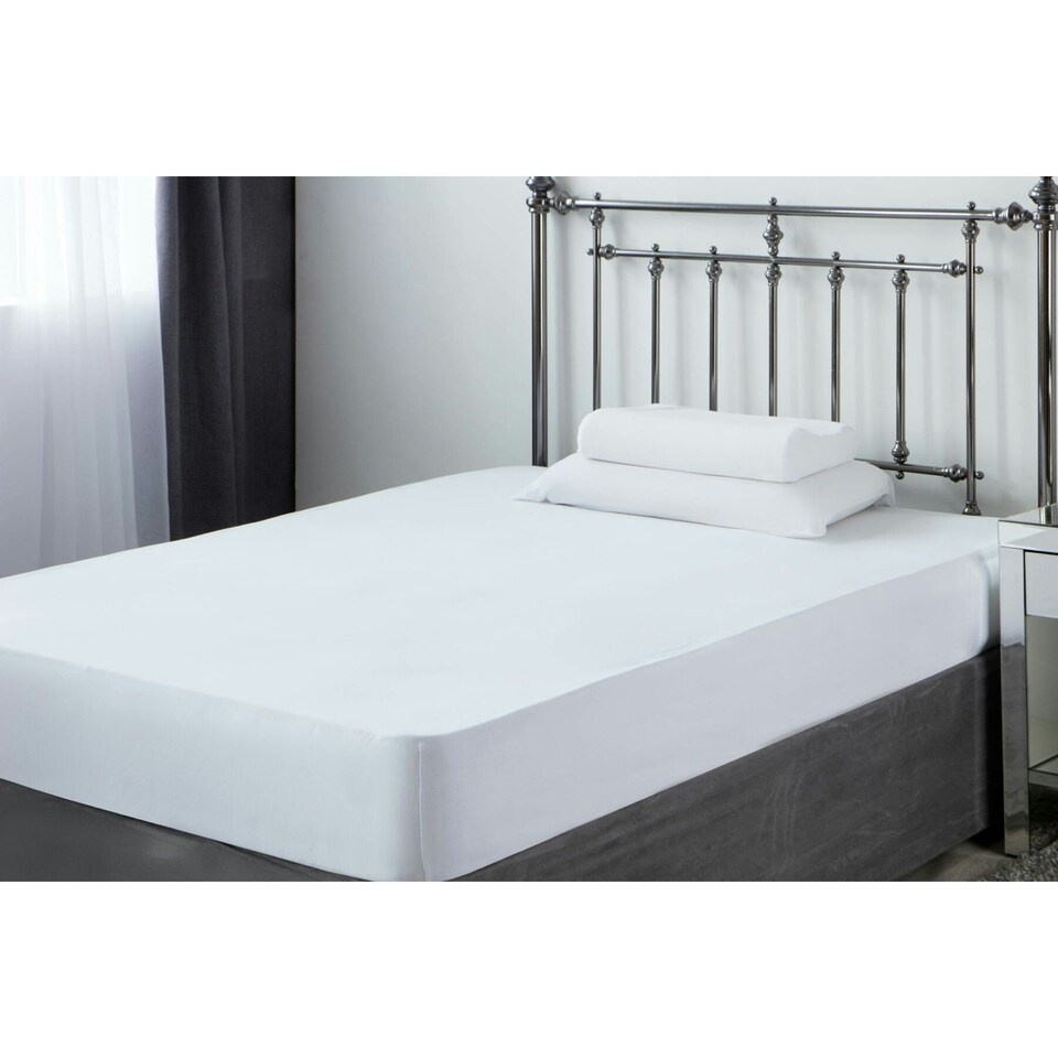 image 1 of Belledorm Jersey Cotton Deep Fitted Sheet - White - Kingsize