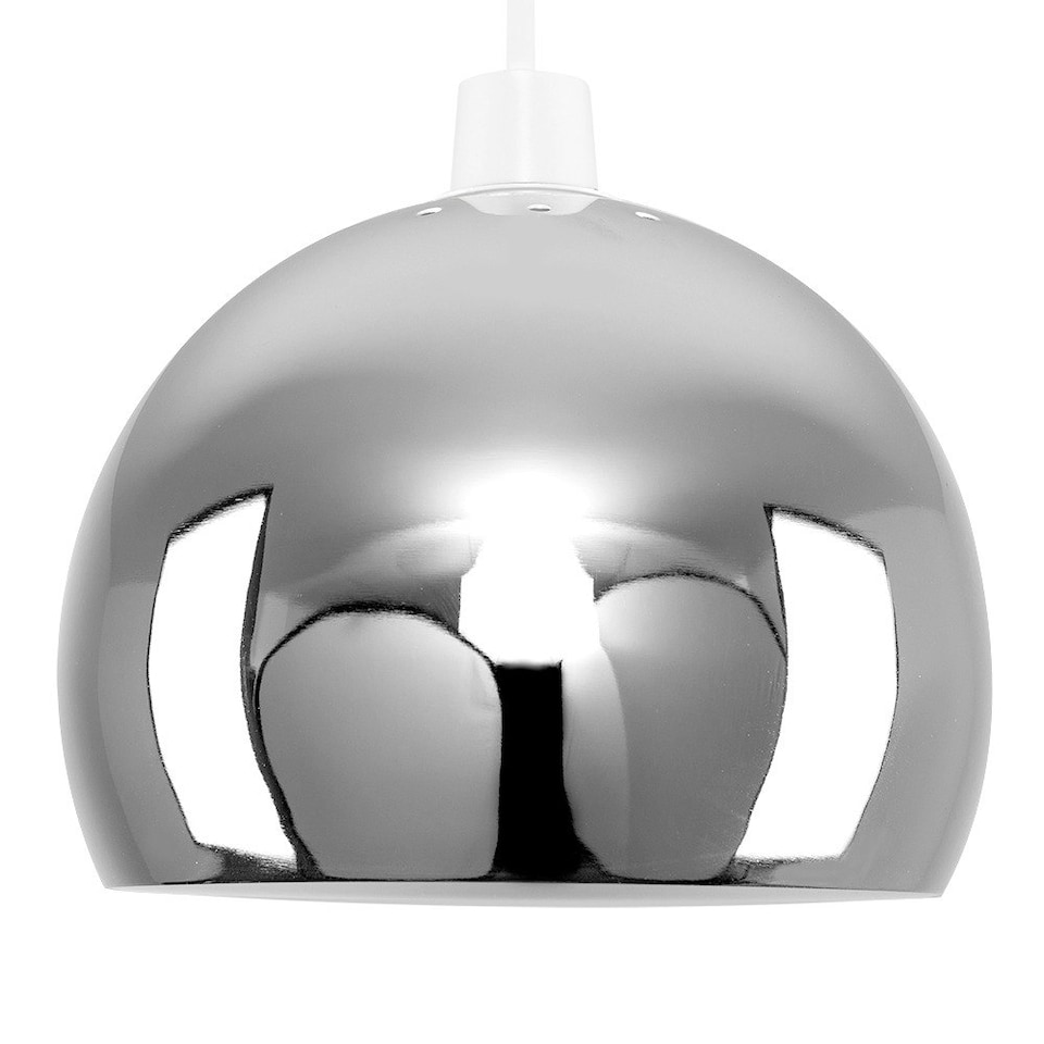 image 1 of ValueLights Retro Chrome Arco Style Dome Ceiling Pendant Light Shade