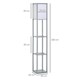 image 7 of HOMCOM Floor Lamp Reading Lamp with 3-Tier Storage Shelf for Home Office Grey