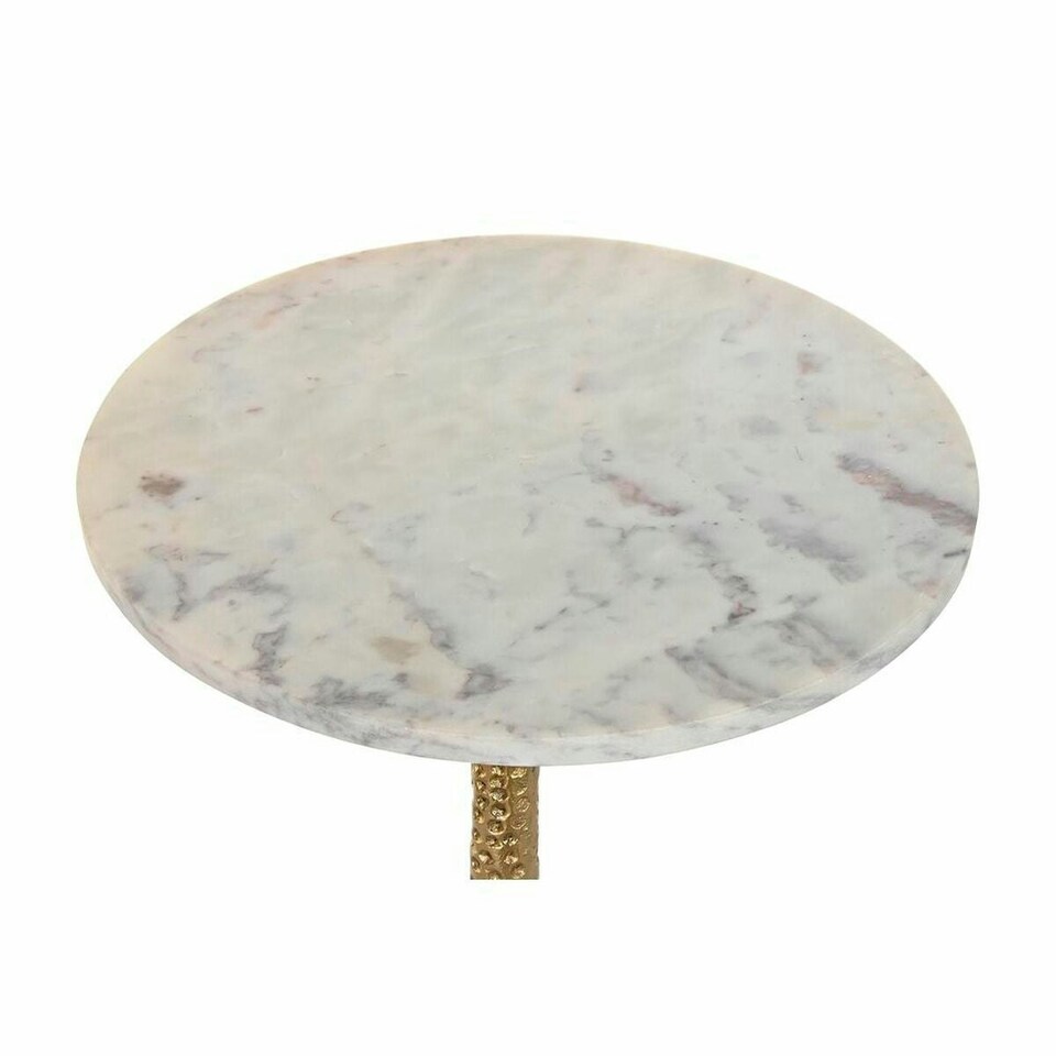 image 1 of Small Side Table DKD Home Decor White Golden 40 x 40 x 61 cm N/A