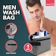 image 3 of 1pk Grey Men’s Wash Bag, Waterproof Toiletry Organiser with Handle, Compact Travel Grooming Bag for Bathroom, Gym & Work