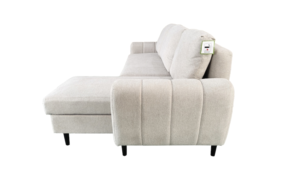 image 1 of Sienna 3 Seater Left Hand Facing Storage Sofa Bed in Grey, Silver or Beige | Cream | One Size