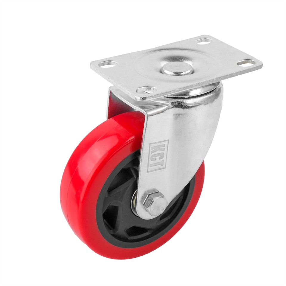 image 1 of KCT Heavy Duty 100mm Castor Wheels with Brakes - 4 Pack