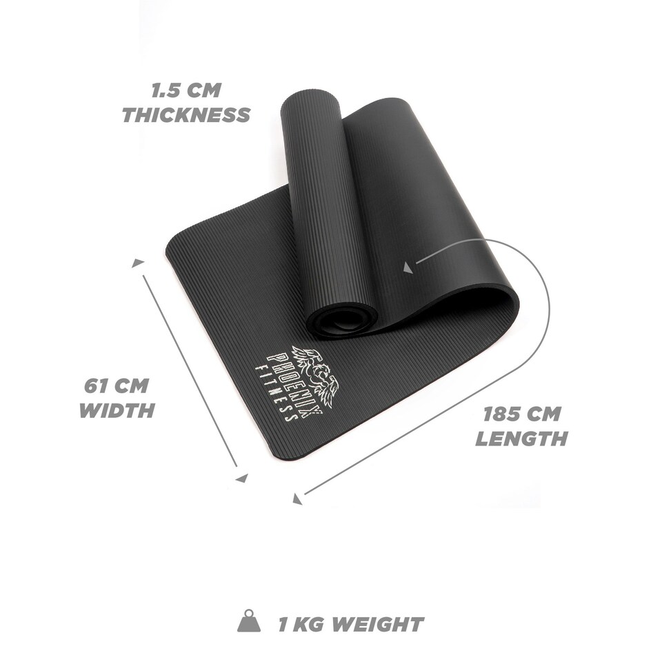 image 1 of Phoenix Fitness NBR Fitness Mat - Black