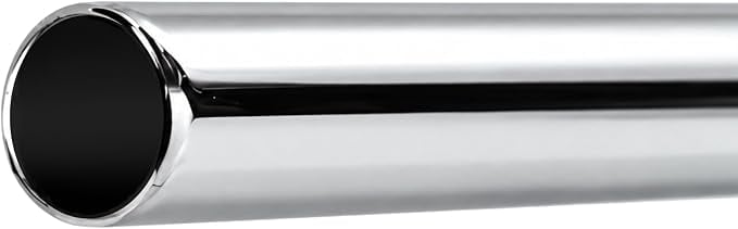 Lister Cartwright 19mm PolishedChrome Extendable CurtainPole 120-210cm - Metal Curtain Pole Rod for Windows