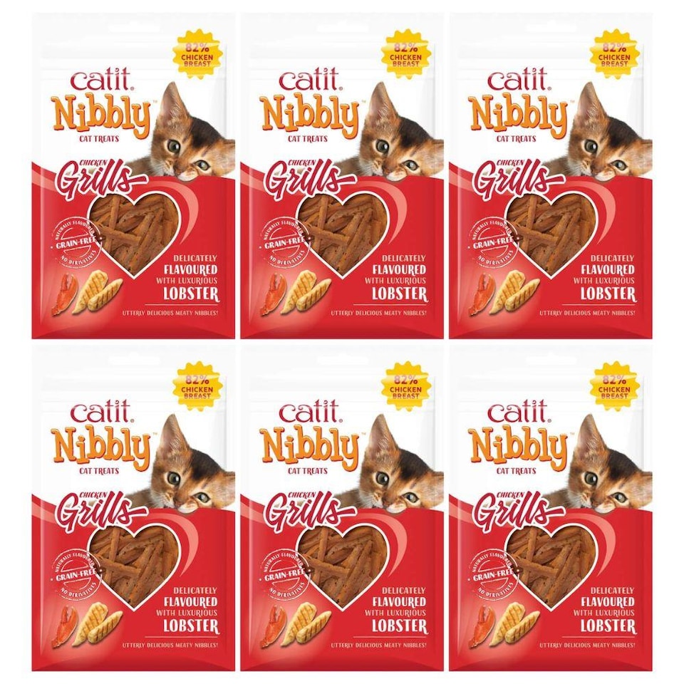 image 1 of Catit Nibbly Grills Chicken & Lobster Cat Treat (Pack of 6)