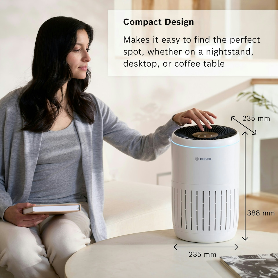 image 1 of Bosch Air 2000 Air Purifier for up to 37.5 m² - Removes efficiently Dirt with HEPA Filter, Smart Sensor, Quiet Mode - Suitable for Allergy Sufferers