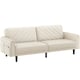 image 7 of Yaheetech Fabric 3-Seater Sofa Bed for Limited Space Grey | Light Grey