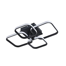 Living and Home LED Energy-efficient Semi-Flush Ceiling Light - Black