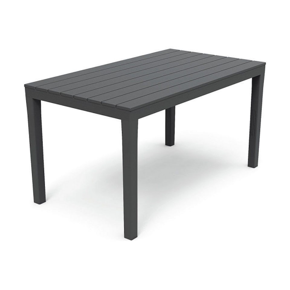 image 1 of Rectangle Anthracite Plastic Garden Table