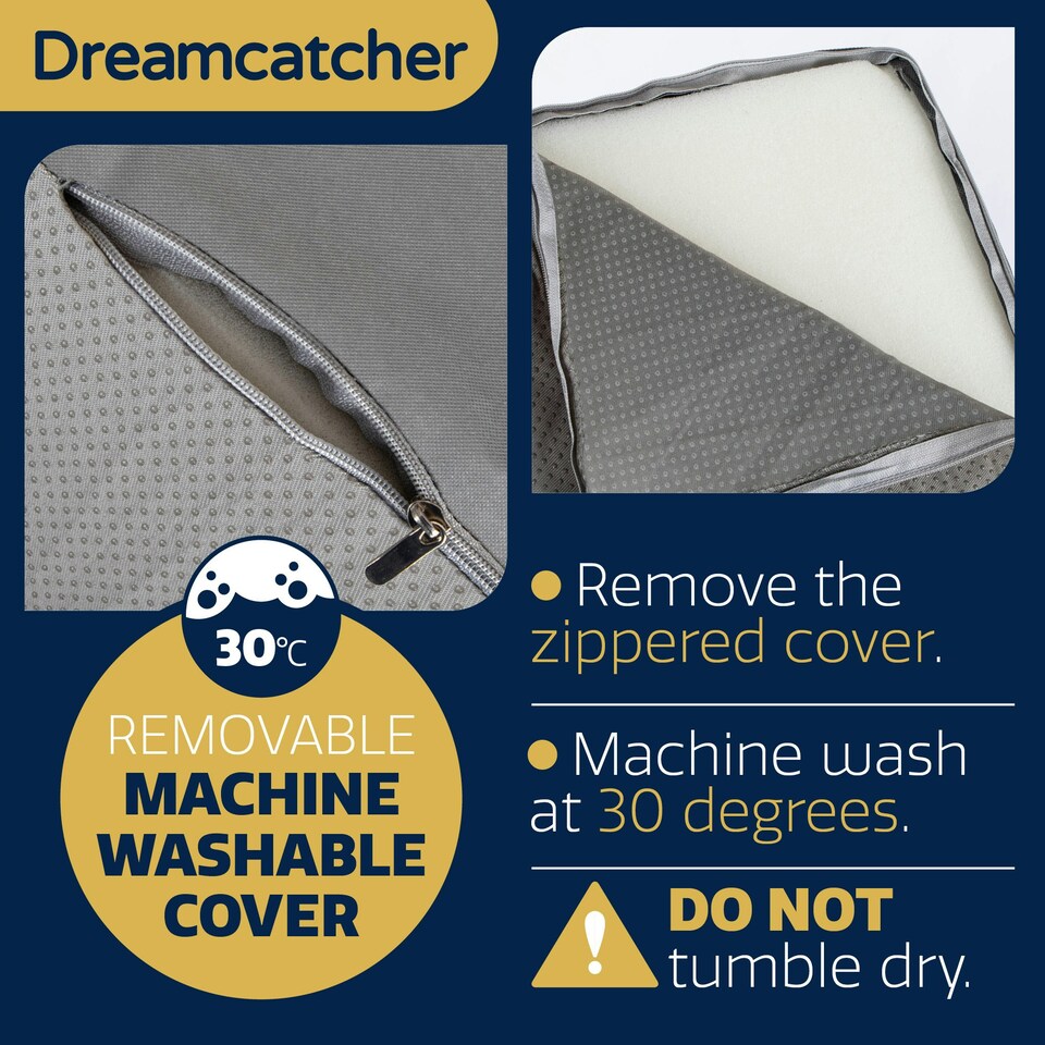 image 1 of Dreamcatcher 4 Step Dog Stairs for Bed 75x40x50cm, High Density Foam Ramp