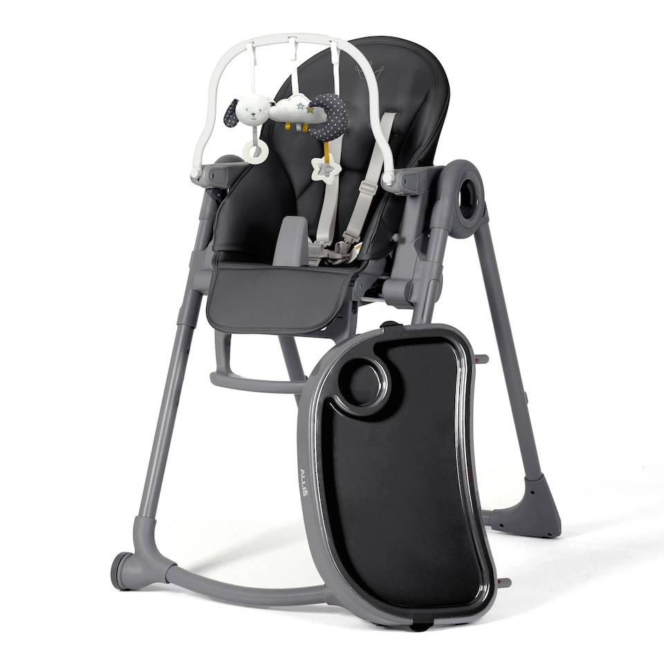 image 1 of Allis Baby Lola 2-in-1 Highchair Feeding Chair - Black | Black | One Size | 1