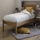 image 1 of 3ft Single Antique honey pine,wood,wooden low foot end,solid panel bed frame.Shaker style