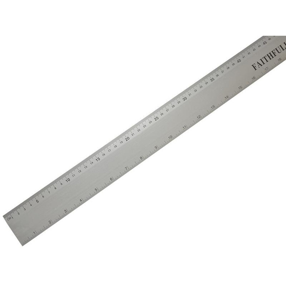Faithfull Aluminium Flat Rule - Multi Colour - 1m / 39in