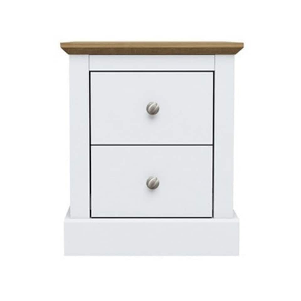 image 1 of Devon Bedside Cabinet - Particle Board - L39.5 x W45.9 x H55.2 cm - White
