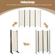 image 4 of COSTWAY 4 Panel 173cm Room Divider Folding Fabric Privacy Screen Wall Divider Indoor