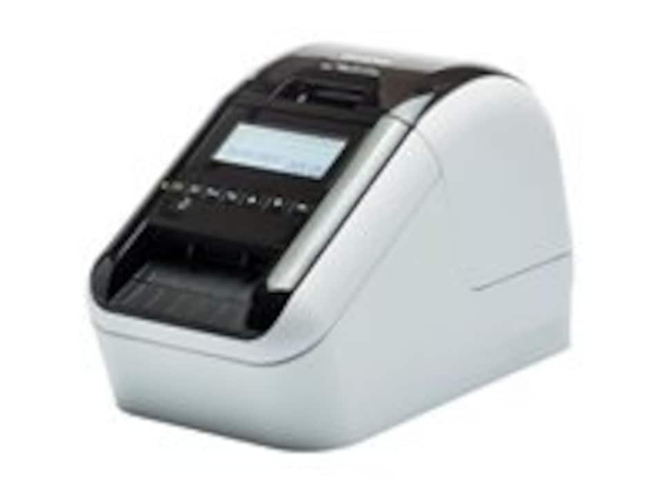 Brother QL-820NWB - Label printer - two-colour (monochrome) - direct thermal - Roll (6.2 cm) - 300 x 600 dpi - up to 110 labels/min - USB 2.0, LAN, Wi-Fi(n), USB host, Bluetooth 2.1 EDR - cutter - glossy black, white