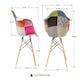 image 5 of MOF Patchwork Chair Dining Chair or Office Chair or Occasional Chair Fabric Combination Chair with Arm Multi
