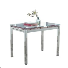 Furniturebox Enna White Glass Extending Dining Table