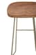 image 5 of Interiors by Premier Luxe Bar Stool With Acacia Wood Seat, Wooden Kitchen Stool, Counter Seat With Iron Footrest, Silver Stool | Cream