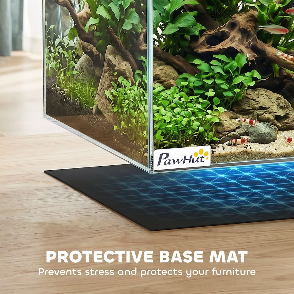 image 1 of PawHut 51L Fish Tank with Protective Base Mat 60 x 30 x 30 cm