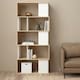 image 5 of Maze Open Bookcase 4 Shelves in Jackson Hickory Oak and White