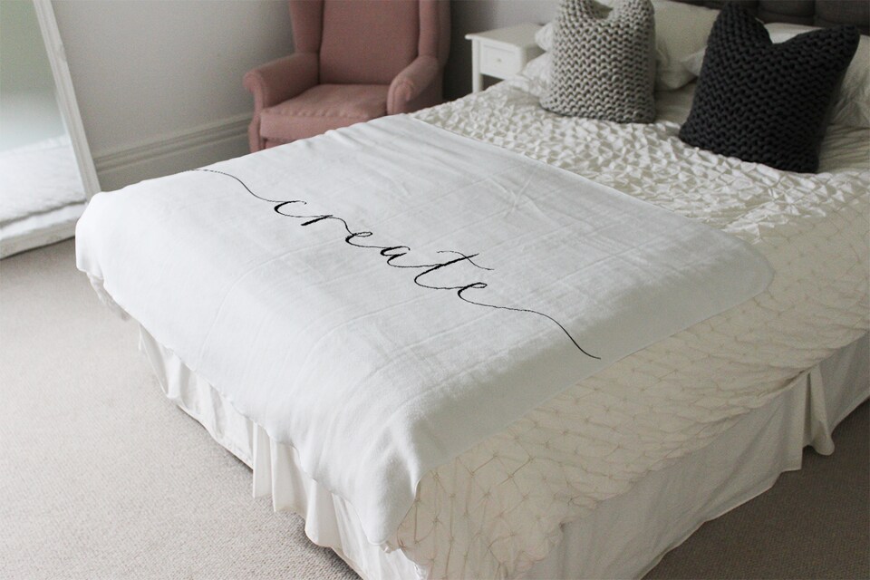 image 1 of Text Create Designer Blanket | Multi