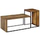image 6 of HOMCOM Set of 2 Coffee Tables, Side Table, Tea Table for Living Room Bedroom Brown