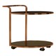 image 1 of Interiors by Premier Elegant 2 Tier Gold Finish Drinks Trolley, Functional Bar Trolley, Easy Mobility Drinks Trolley