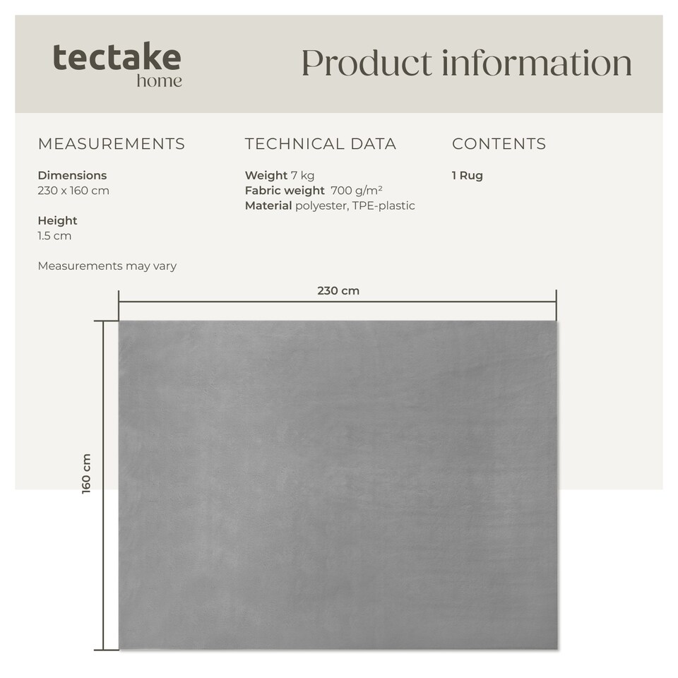 image 1 of Rug Zonelle - short pile and ultra-soft, rectangular or round | Grey | grey | 1