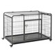 image 1 of PawHut 81x125cm Metal Dog Cage Kennel w/ Locking Door & Wheels Extra Large Pets